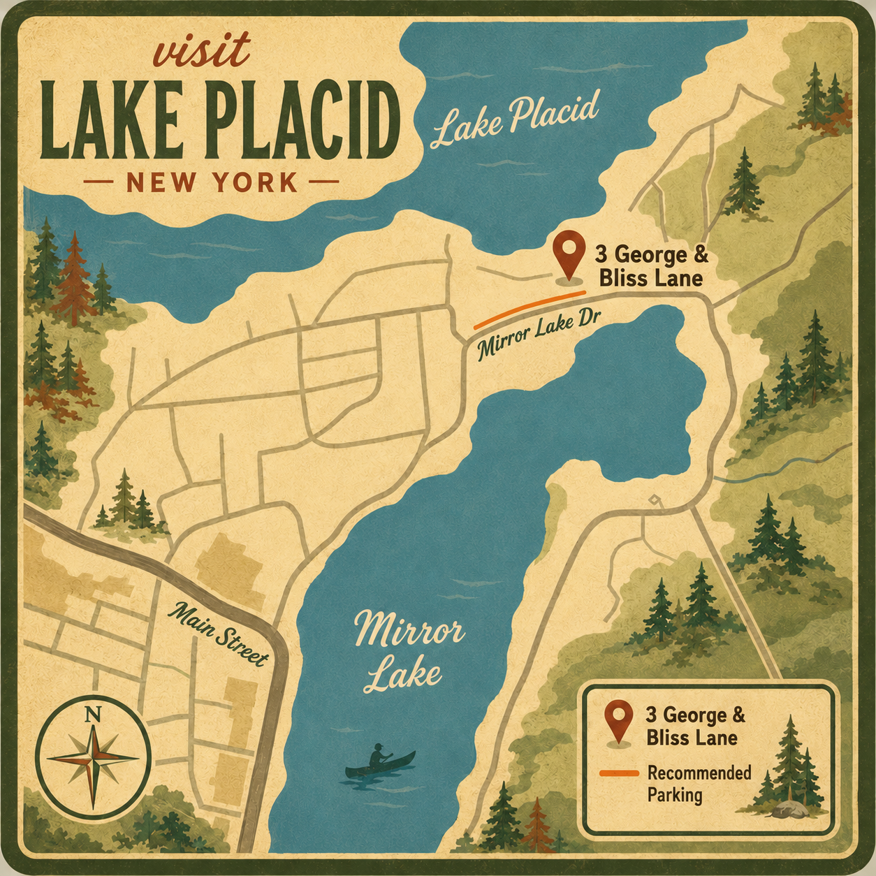 Map to Placid Boat Rentals